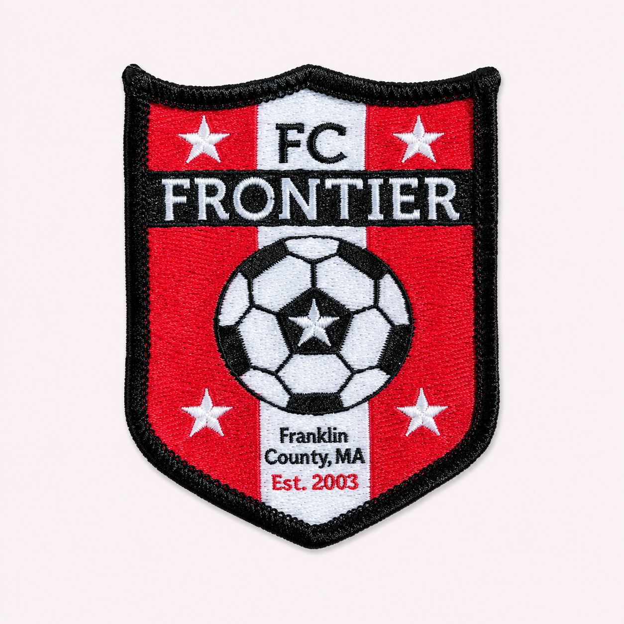 Custom woven FC Frontier patch sample